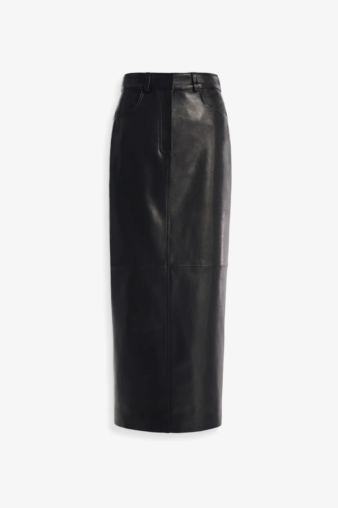 Nour Hammour Ghalia Leather Maxi Skirt, Noir