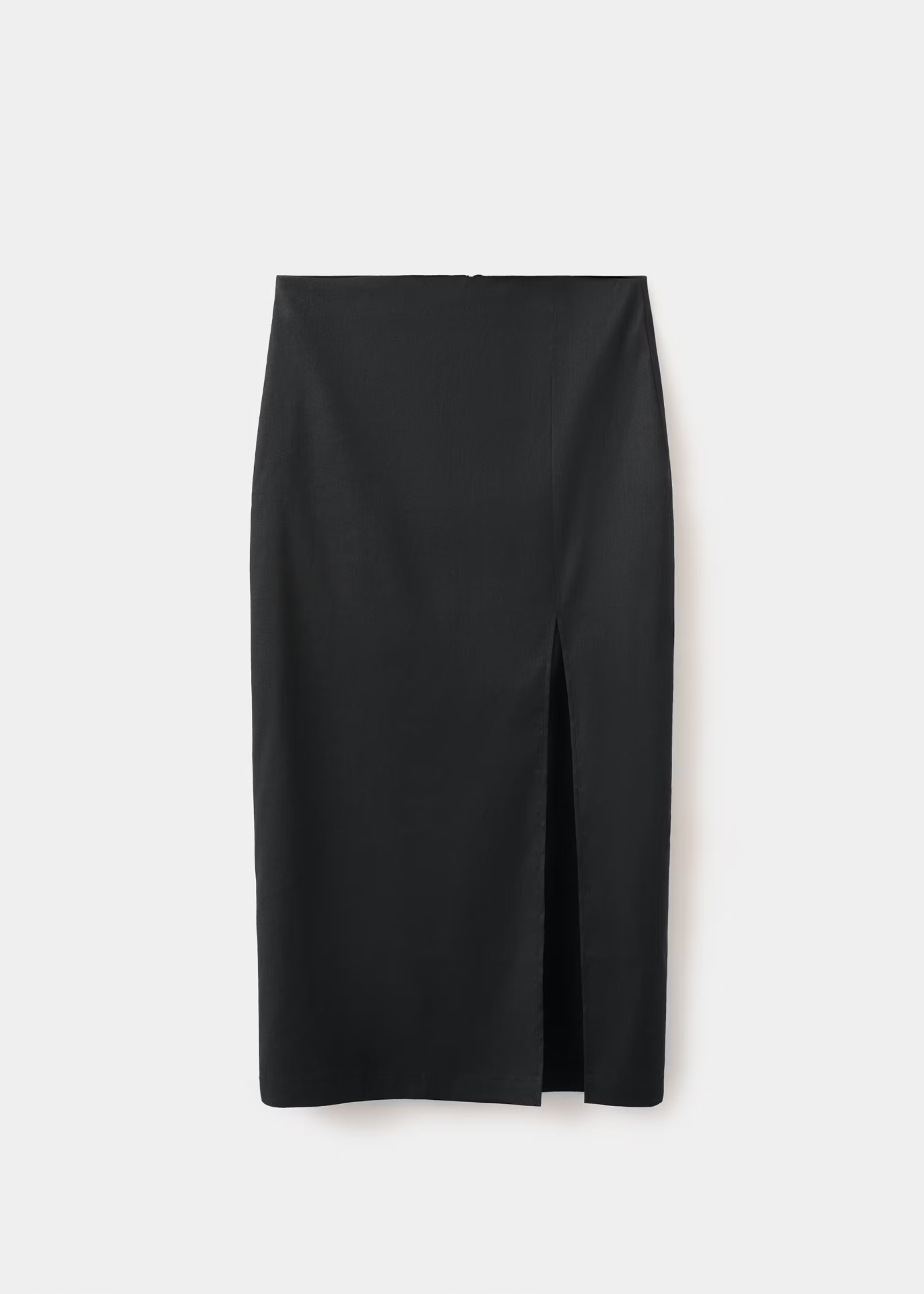 Mango Midi Skirt in Linen-Cotton Blend